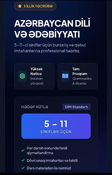Repetitor, Ədəbiyyat, Azərbaycan dili, İmtahanlara hazırlıq lalafo.az -da Repetitor, Ədəbiyyat, Azərbaycan dili, İmtahanlara hazırlıq