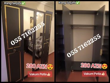 Dolablar: Açılan, 4 qapılı Düz dolab, Qarderob, paltar dolabı, Türkiyə — 7