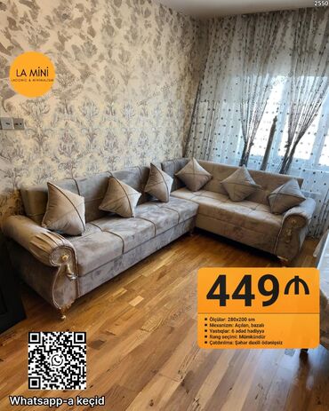 рабочий стол для дома: Künc divan dəsti – La Mini - Ölçülər: 280 x 200 sm - Mexanizm