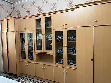 кухнный шкаф: Стенка-шкаф, Тип стенки-шкафа: Модульная, Для зала, Б/у, Особенности: Для хранения посуды — 1
