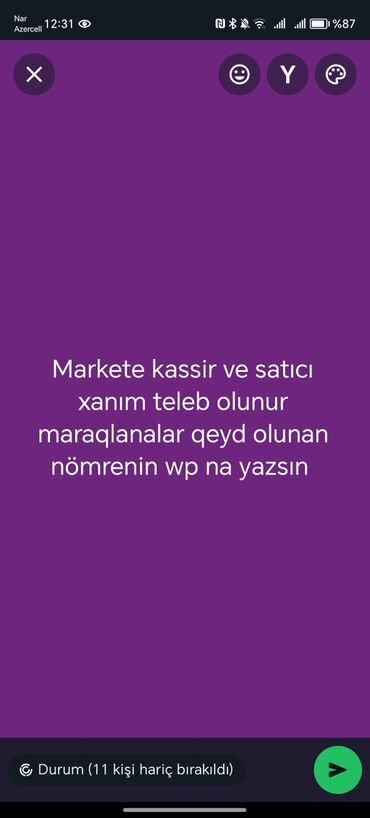 isiq idaresi elaqe nomresi: Marketimizde satıcı ve kassir şöbleri üzre işçi axdarılır yaş heddi 35