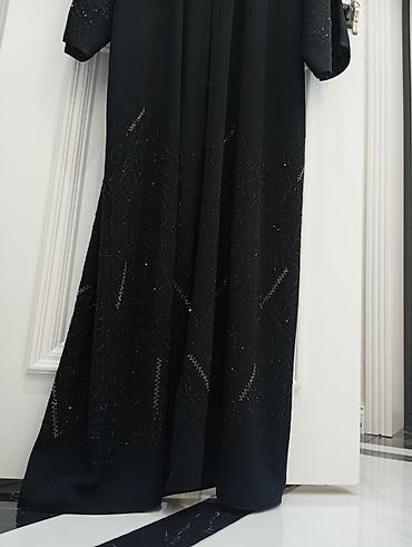 abaya: **Elegant Black Studded Abaya** - **Color:** Jet Black - — 3