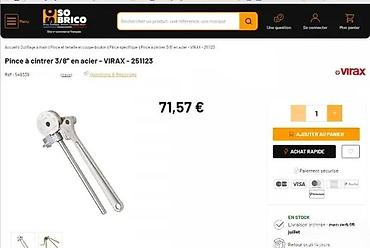 Klešta: Virax ručna savijačica cevi – model - Profesionalna klešta za — 7