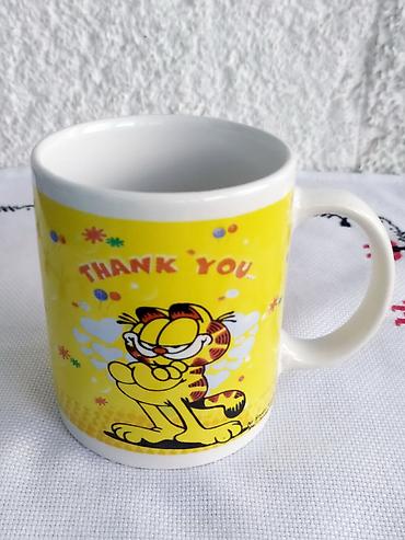 Ostalo posuđe: Vintage Garfild Keramička Šolja "Thank You" 80s Garfild Keramička — 3