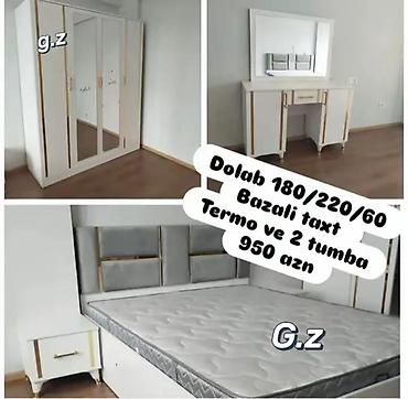 ucuz yataq: *Yataq Dəsti (Bazalı model)💫950Azn* *✔️Material:Rusiya İstehsalı — 1