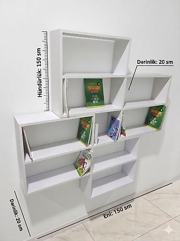 Rəflər: Yeni, Kitab rəfi, Düz — 4