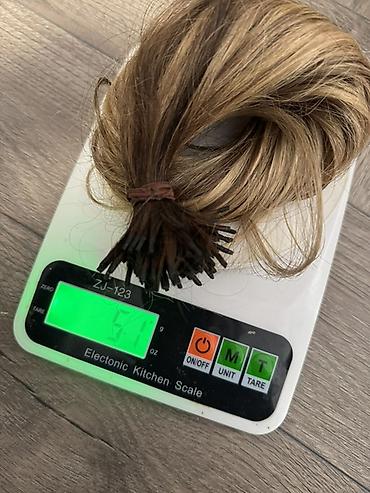 bas ortusu: 50 sm Keratin uclu saç tutaması - Material: 100% təbii insan saçı - — 1