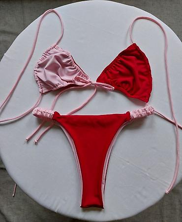 kupaci kostimi duboki donji deo: Ženski bikini setovi – trodelni gornji deo sa trouglastim korpicama i — 3