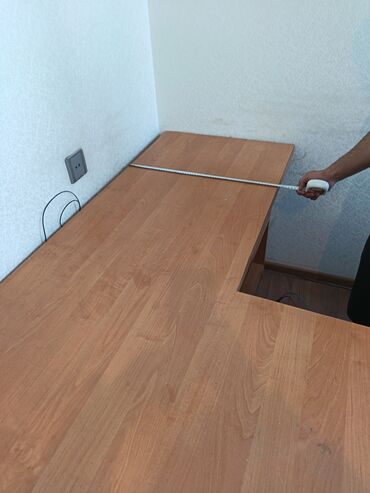 Ofis dəst mebeli: Ofis üçün L formalı iş masasının dəsti - Material: taxta/laminat — 10