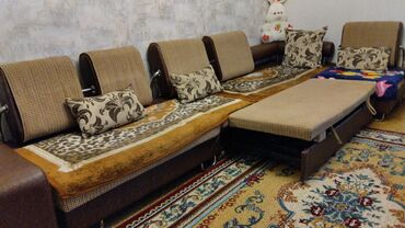 мебел бишкек: Бурчтук диван, түсү - Күрөң, Колдонулган