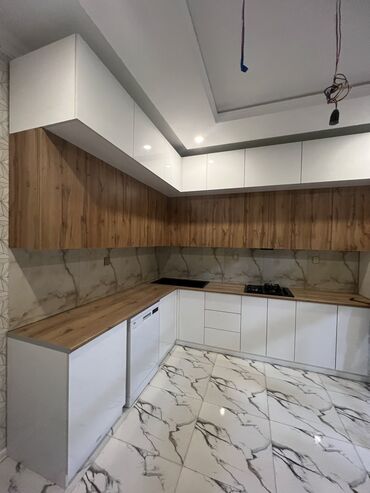 Sifarişlə mətbəx mebeli: Sifarişlə mətbəx dəsti, Özü çəkən petlələr, MDF, Kredit var, Pulsuz çatdırılma — 2