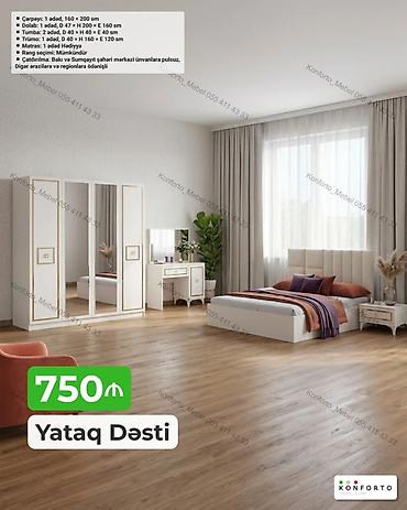 matras sumqayit: Yataq Dəsti – 750 ₼ Komplektin tərkibi və ölçülər: - Çarpayı: 1 ədəd — 1