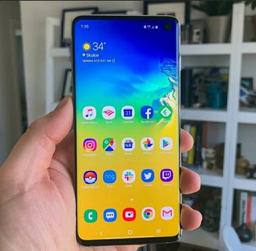 Samsung: Samsung Galaxy S10, Б/у, 128 ГБ, цвет - Синий