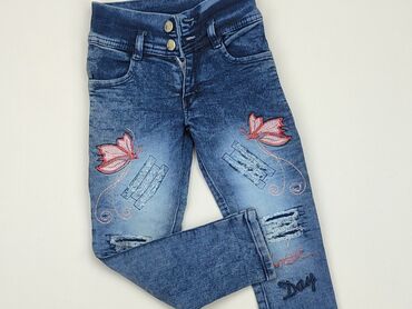 vistula jeansy: Spodnie jeansowe, 3-4 lat, 98/104, stan - Zadowalający