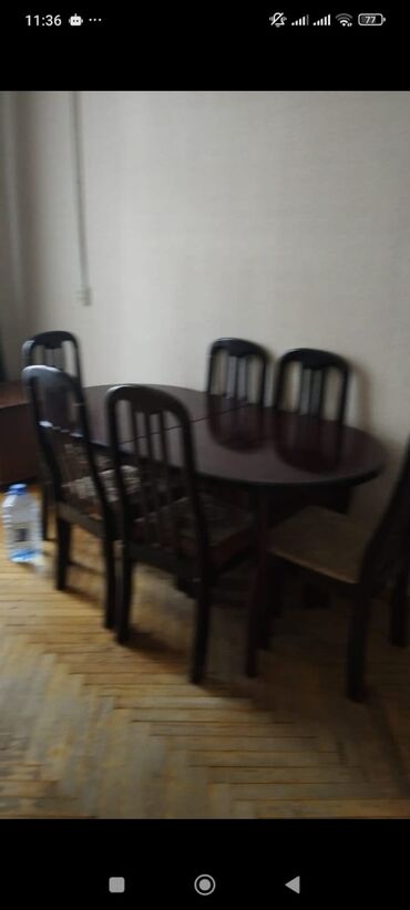 Masalar: Qonaq otağı üçün, İşlənmiş, 8 stul
