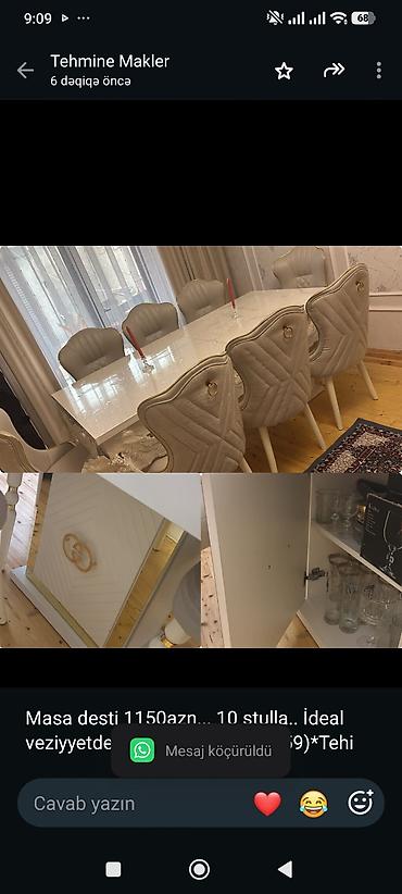 Masa desti 1150azn. 10 stulla. İdeal veziyyetde. Ünvan Hövsan lalafo.az -da Masa desti 1150azn. 10 stulla. İdeal veziyyetde. Ünvan Hövsan