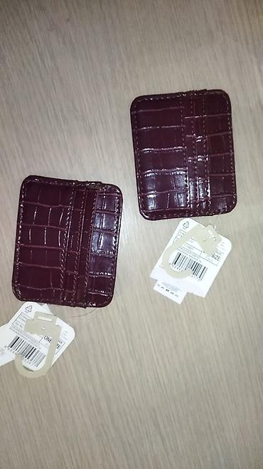 Aksesuarlar: Krokodil teksturalı kartlıq – bordo rəng - Material: parlaq, krokodil — 4