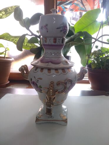 termos caynik: Porselen samovar dəsti - Material: yüksək keyfiyyətli porselen -