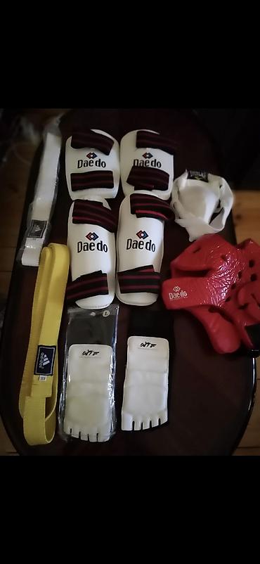 İdman formaları: Taekvondo forması (dobok) dəsti - Rəng: ağ, yaxalıq qara haşiyəli - — 5