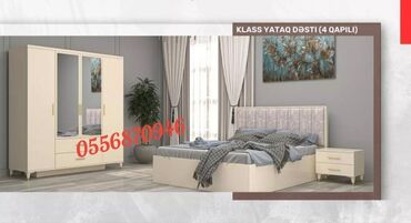 Yataq otağı dəstləri: İkinəfərlik çarpayı, Dolab, 2 tumba, Termo, Azərbaycan, Yeni — 5