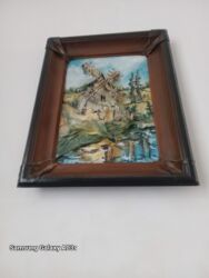 canavar sekilleri yazili: Rəsm tablosu – külək dəyirmanı mənzərəsi - Texnika: yağlı boya