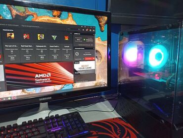 Настольные ПК и рабочие станции: Компьютер, ядер - 4, ОЗУ 16 ГБ, Игровой, Б/у, Intel Core i7, AMD Radeon RX 580, HDD + SSD — 8