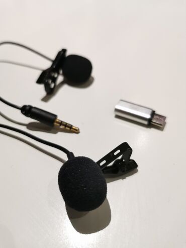 Mikrofoni: Mikrofon za telefon i kameru sa dve bubice, pogodan za intervjue, sa