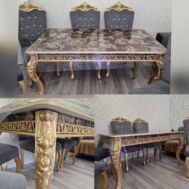 Uşaq və gənc otağı üçün dəstlər: Masa +6stul birlikde 550 azn satilir‼️masa acilir unvan masazir