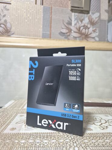 hard disk 2 tb: Lexar 2TB SL300 USB 3.2 Gen 2 Portativ SSD - Super Sürətli Qutudan