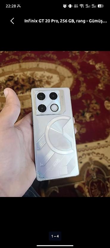 nar super gun legv etmek: Infinix GT 20 Pro, 256 GB, rəng - Gümüşü — 1