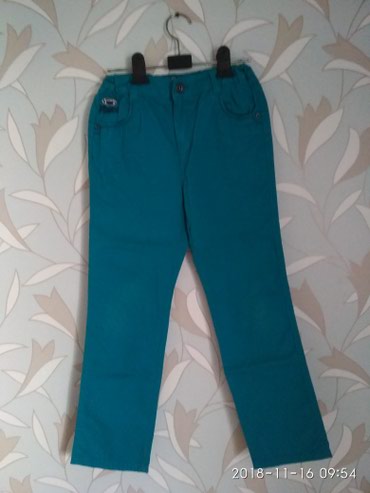 клеш штаны: Джинсы и брюки, цвет - Голубой, Б/у