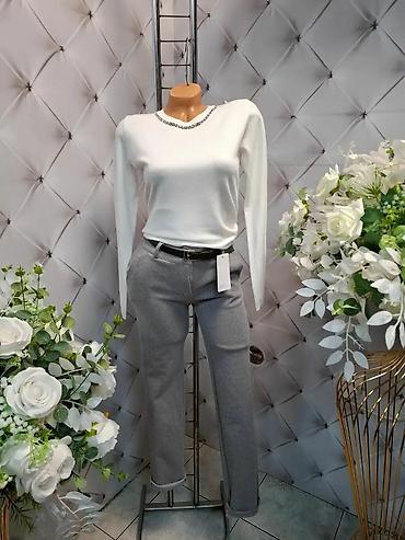 minduse za devojcice: Ženska elegantna bluza sa dugim rukavima i ukrasnim — 3