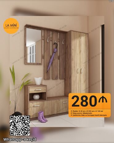 Dəhliz üçün çoxfunksiyalı mebel dəsti – LA MINI (Laconic &