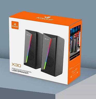 Колонки для ПК и ноутбуков: Компьютерные колонки 2.0 Kisonli X30, с питанием от USB это стильное и — 10