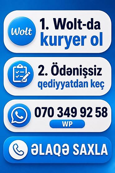 is part time: Sürücü-kuryer tələb olunur — 1