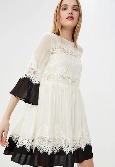 twinset: Twinset Milano krujev detalli qısa paltar S-M beden. cox Baha alinib — 4