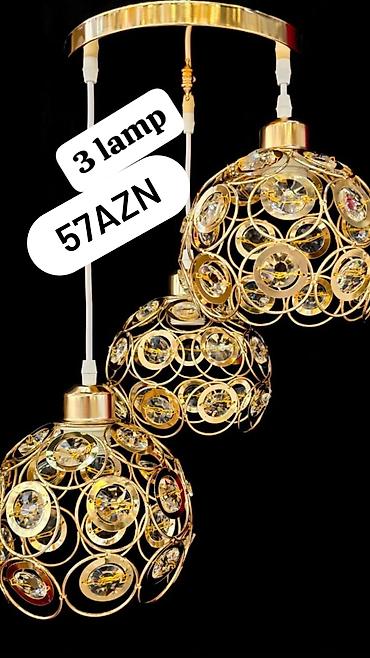 ketan uzerinde resimler: Çılçıraq, 3 lampa, Metal — 4