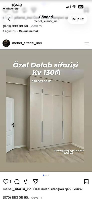 skaf kupe modelleri: Düz dolab, Yataq otağı üçün, Paltar üçün, Açılan, Quraşdırıla bilən, 6 qapı — 1