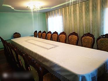 Кухонные столы: Стол длина 5 метр. столду кичирейтсе болот. Стул 20 штук. Материал — 13