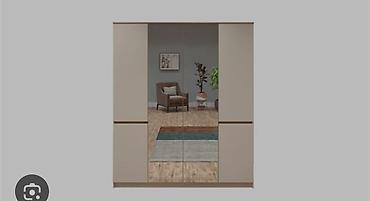 Minimalist dizayna malik qarderob şkafı - Ön hissə: mərkəzdə 2 ədəd lalafo.az -da Minimalist dizayna malik qarderob şkafı - Ön hissə: mərkəzdə 2 ədəd