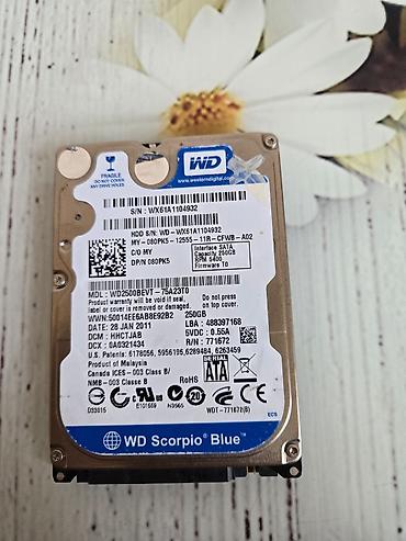 islənmis iran sobasi: WD Scorpio Blue 2.5" HDD – 250GB - Brend/model: Western Digital — 1