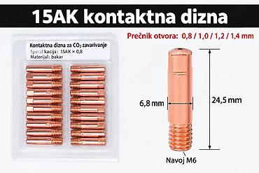 štucer za drvo: Kontaktne dizne za  gorionike. Služe za prenos struje na žicu i njeno — 1
