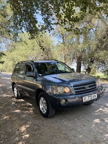 19 размер: Кроссовер Toyota Highlander 2001 года, серо-синего цвета, оснащенный