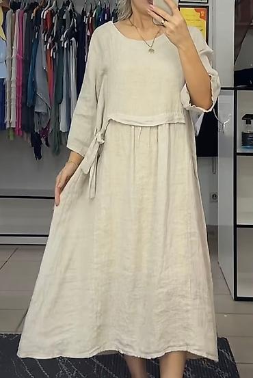 Повседневные платья: Повседневное платье, Италия, Лето, Длинная модель, Хлопок, Бохо, S — 12