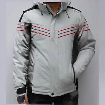 Zimske jakne: Muška zimska jakna sa kapuljačom - Boja: svetlosiva sa crnim — 13