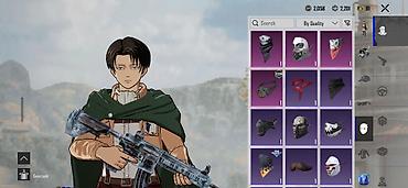 pubg hesab satışı pulsuz: PUBG Mobile hesabı – Levi (Attack on Titan) xarakter görünüşü ilə — 4
