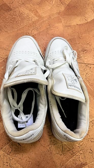 reebok 42: Мужские кроссовки, 43, Reebok, Б/у, цвет - Белый, Платная доставка — 6