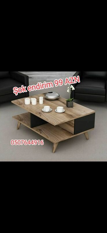 qonaq otağı stolu: Jurnal masası, Yeni, Açılmayan, Dördbucaq masa, Azərbaycan