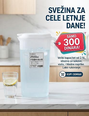Bokal/kanister za piće od 2.5 L sa poklopcem i ručkom - Zapremina