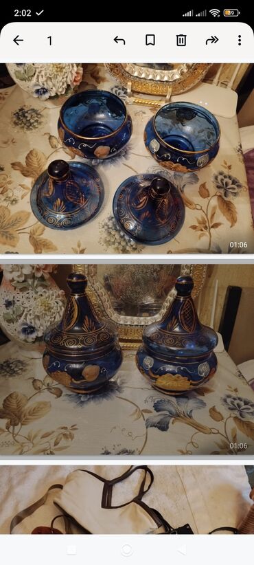 Kürklər: Məhsul: Çex istehsalı Bohemia porselen “Original Cobalt” — 3